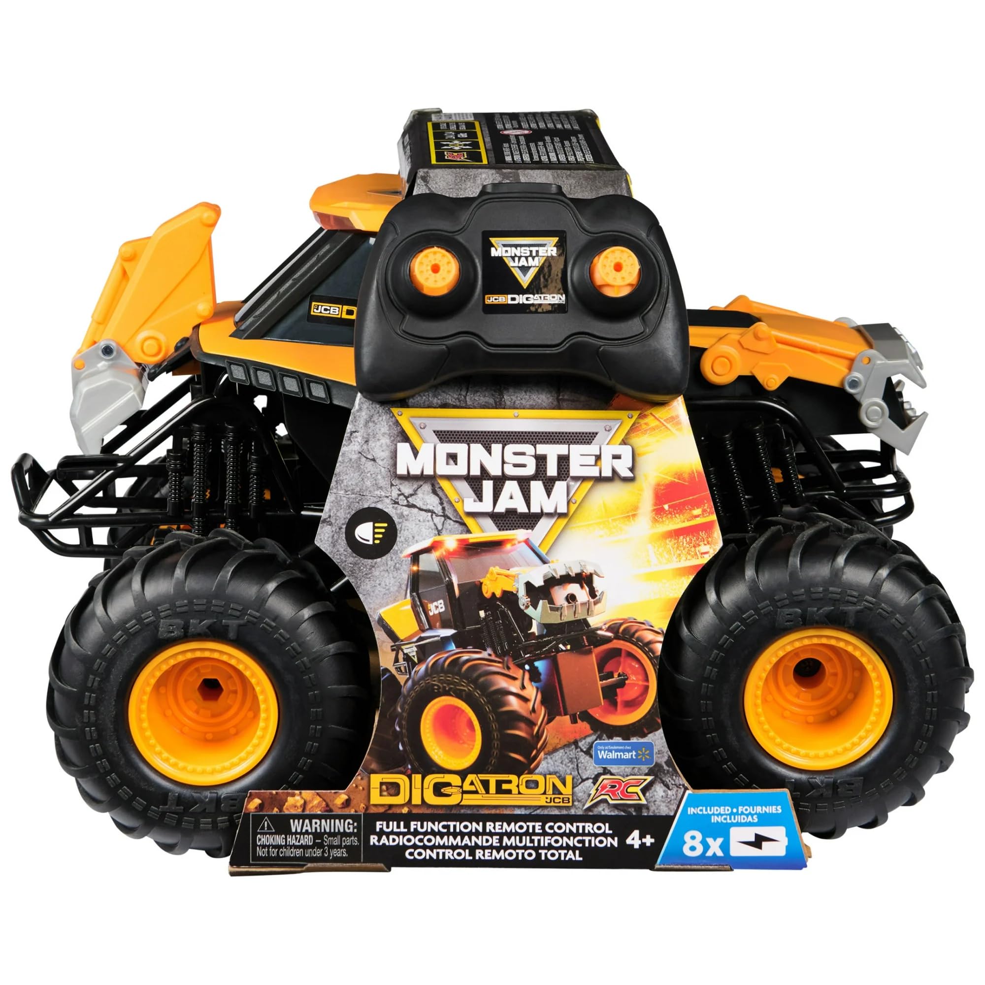 Amazon.com: Monster Jam JCB DIGATRON Remote Control Truck, 1:15